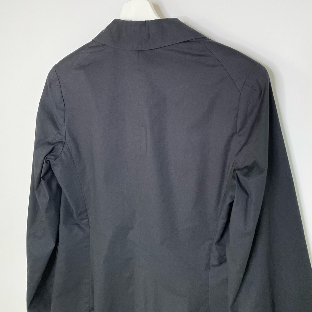 Blazer | Theory Black Single-Breasted Tailored | Minimalist Cotton Classic | 6 - Picture 6 of 14